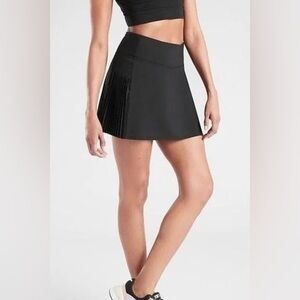 Athleta Backspin Pleated Black Skirt Skort Size Small